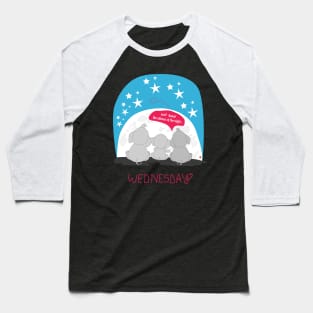 Silence night with Elephants family - Wear it on every Wednesday Baseball T-Shirt